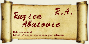 Ružica Abutović vizit kartica